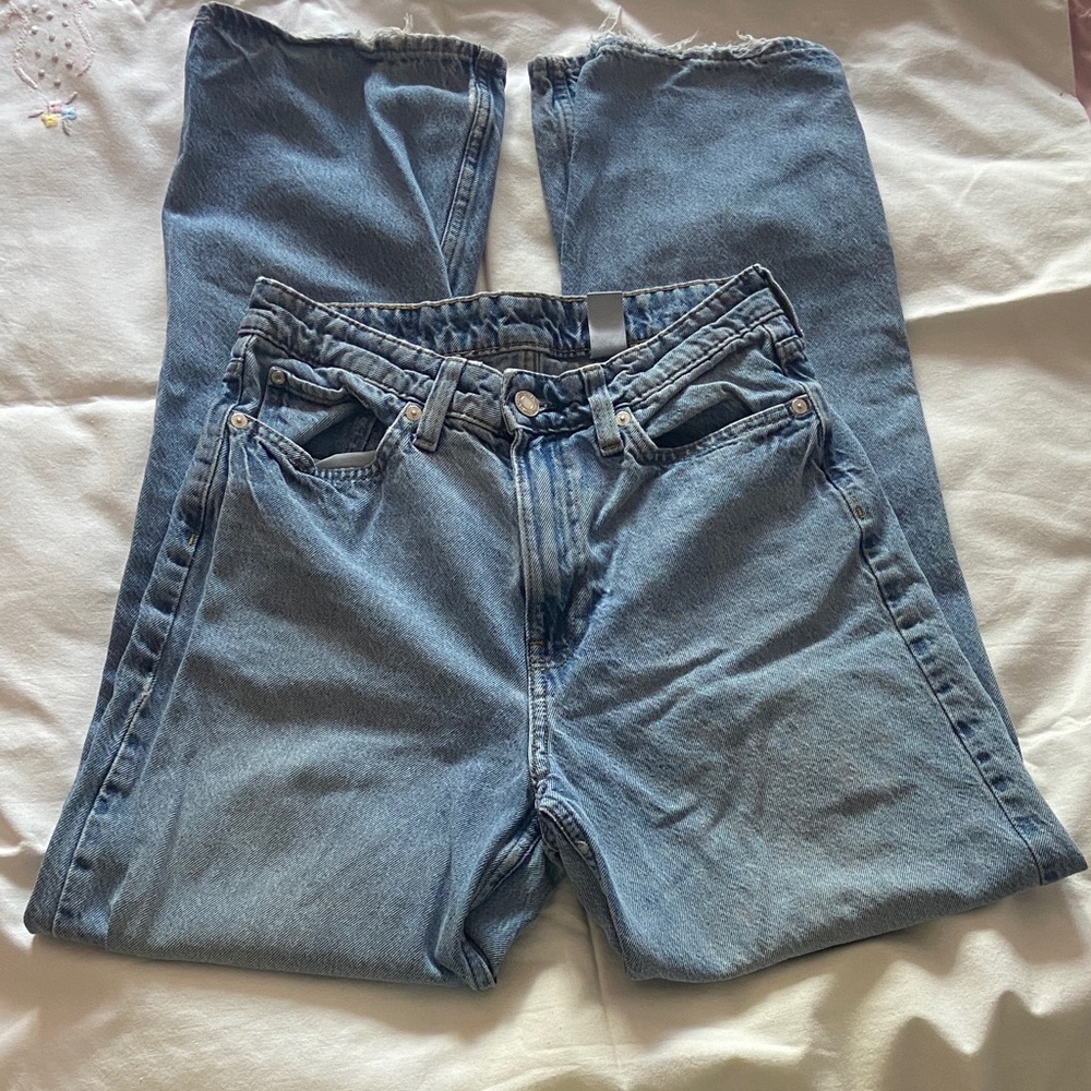Classic high rise H&M wide leg medium blue